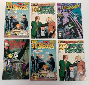 Group Of Misc. Vintage Comics Including 3D Stooges And More