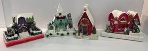 Antique Shiny Brite Paper Houses