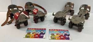Vintage Metal Roller Skates And More