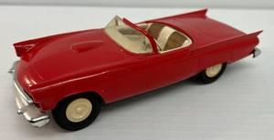Vintage 1957 Thunderbird Flame Red 124 Scale A.M.T. Dealer Promo Model Car (Some Plastic Missing On Windshield Frame)