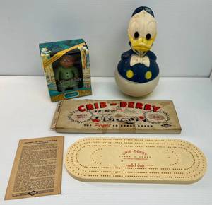 Vintage Donald Duck Toy & Mattel Dopey NIB
