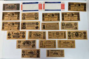 Group Of Vintage Confederate Currency Reproductions