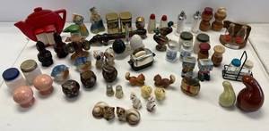 Large Group Of Misc. Antique Salt And Pepper Shakers Including Shawnee Puss N Boots  And More (Some As Is)