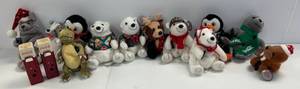 Group Of Misc. Coca-Cola Plush Toy Collectibles And Salt & Peppers