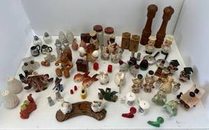 Large Group Of Misc. Antique Salt And Pepper Shakers (Some As Is)
