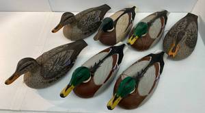 Large Group Of Vintage Hard Plastic Duck Decoys