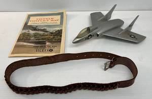 Group Including US Navy Size Small Ammo Belt With Markings And More