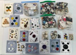 Large Group Of Vintage Buttons