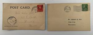 Two RARE Stamps On Postcards
