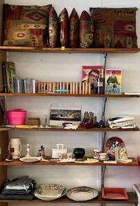Five Shelves Full Of Misc. Antiques &amp Vintage Items
