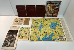 Group Of Antique Paper Items Including Maps And More