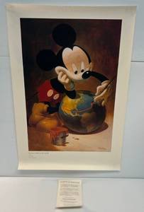 Vintage Mickeys 80th Anniversary Portrait Print With COA  Putting A Smile On The World 