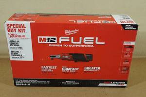 lot 20 image: Milwaukee M12 Fuel 38 High Speed Ratchet Kit