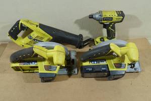 lot 34 image: Ryobi Reciprocating Saw, 2 Circular Saws, Impact Driver