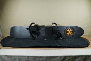 lot 133 image: Vintage Barfoot Snowboard with Bidings and Bag