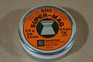 lot 162 image: RWS Super-Mag 9.5 gr .177 Pellets