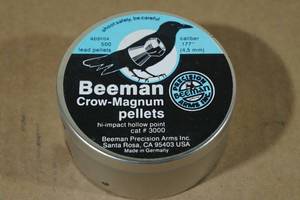 lot 166 image: Beeman Crow-Magnum Hi-Impact Hollow Point Pellets .177 Cal