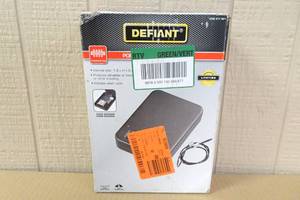 lot 196 image: Defiant Portable Safe with Combination Lock -Missing Steel Cable