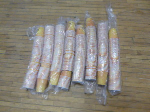 lot 50 image: 8 Sleeves of Paper Coffee Cups