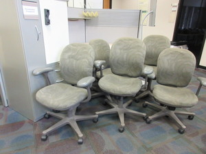lot 991 image: HERMAN MILLER AMBI ADJUSTABLE, UPHOLSTERED OFFICE CHAIRS