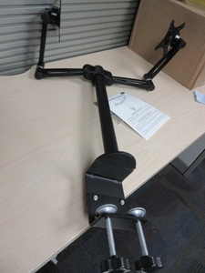 lot 220 image: DUAL MONITOR ARM WITH INSTRUCTIONS