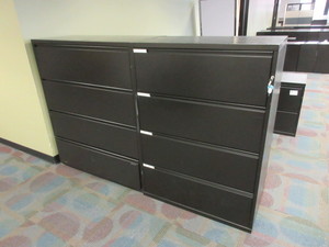 lot 704 image: HERMAN MILLER MERIDIAN AND STANDARD LATERAL FILES