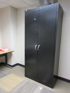 lot 710 image: METAL, 2 DOOR STORAGE CABINET