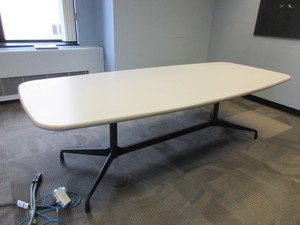 lot 613 image: STEELCASE CONFERENCE TABLE WITH LAMINATE TOP