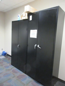 lot 712 image: METAL 2 DOOR SUPPLY CABINETS
