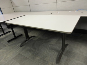 lot 663 image: VERSTEEL INTERLOCKING TABLE WITH FOLD UP LEGS