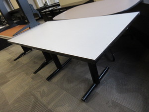 lot 666 image: WORK TABLE WITH FOLD UP LEGS