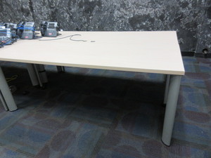 lot 670 image: STEELCASE TABLES WITH WHEELS