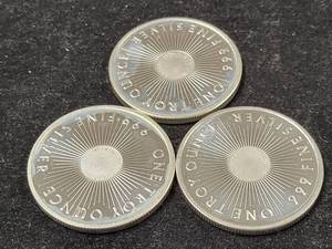 3 TROY OZ .999 FINE SILVER (3 X 1oz SUNSHINE MINTING ROUNDS)