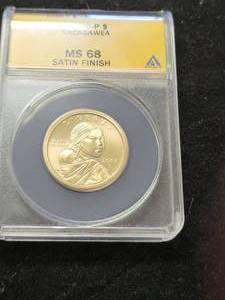 2005-P US SACAGAWEA DOLLAR MS68 SATIN FINISH MS68 ANACS