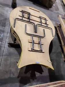 lot 37 image: 5 Yellow tables