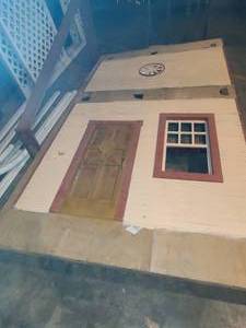 lot 71 image: 2 story peach house with picket fence 24 X 135 Pieces