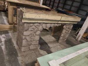 lot 98A image: woodenStyrofoam fireplace