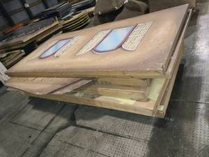 lot 100A image: Ginger Bread and western building #2 pallet of 8x4 backgrounds