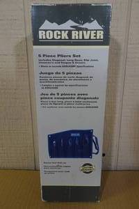 Rock River 5 Piece Pliers Set with Tool Roll-Up