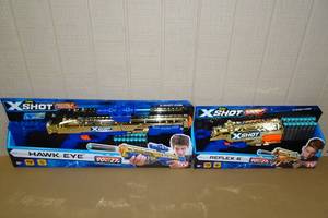 2 Zuru X Shot Dart Blasters -Hawk Eye and Reflex 6