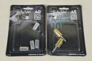 Lucky Shot Bullet Casing Valve Stem Covers and License Plate Bolts