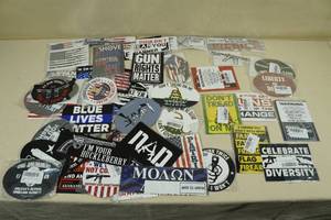 Large Assortment Pro Gun Magnets and Stickers