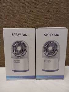 lot 14 image: (2) 2 IN 1 USB CHARGING FAN HUMIDIFIERS