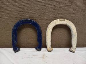 lot 24 image: 2 VINTAGE HORSE SHOES
