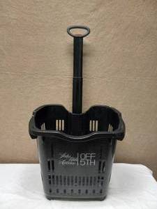 lot 77 image: PLASTIC ROLLING SHOPPING BASKET
