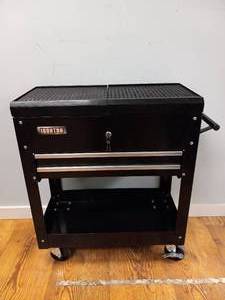 lot 93 image: IRONTON 28 INCH 2 DRAWER TOOL CART ON WHEELS
