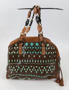 New Missoni Colorful Leather Cutout Tote