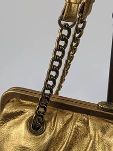 Michael Kors Metallic Gold Leather Handbag