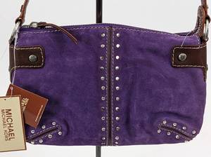 New Michael Kors Purple Suede Handbag