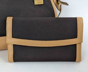 Dooney and Bourke Canvas and Leather Purse and Coordinating Wallet